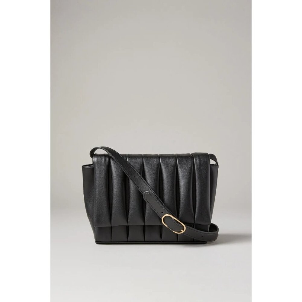 Elegant Black Leather Shoulder Bag